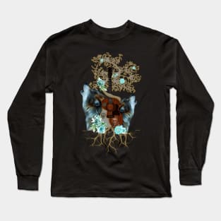 Awesome steampunk guitar with wolves Long Sleeve T-Shirt